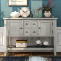 Solid Wood Console Table with 3 Drawers, 2 Cabinet and 1 Shelf W15390