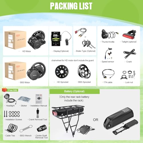 1000W 750W 500W Mid Drive Ebike Motor Kit with LCD Display W94856