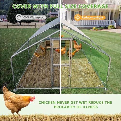 Large Chicken Coop with Anti-UV Cover P377