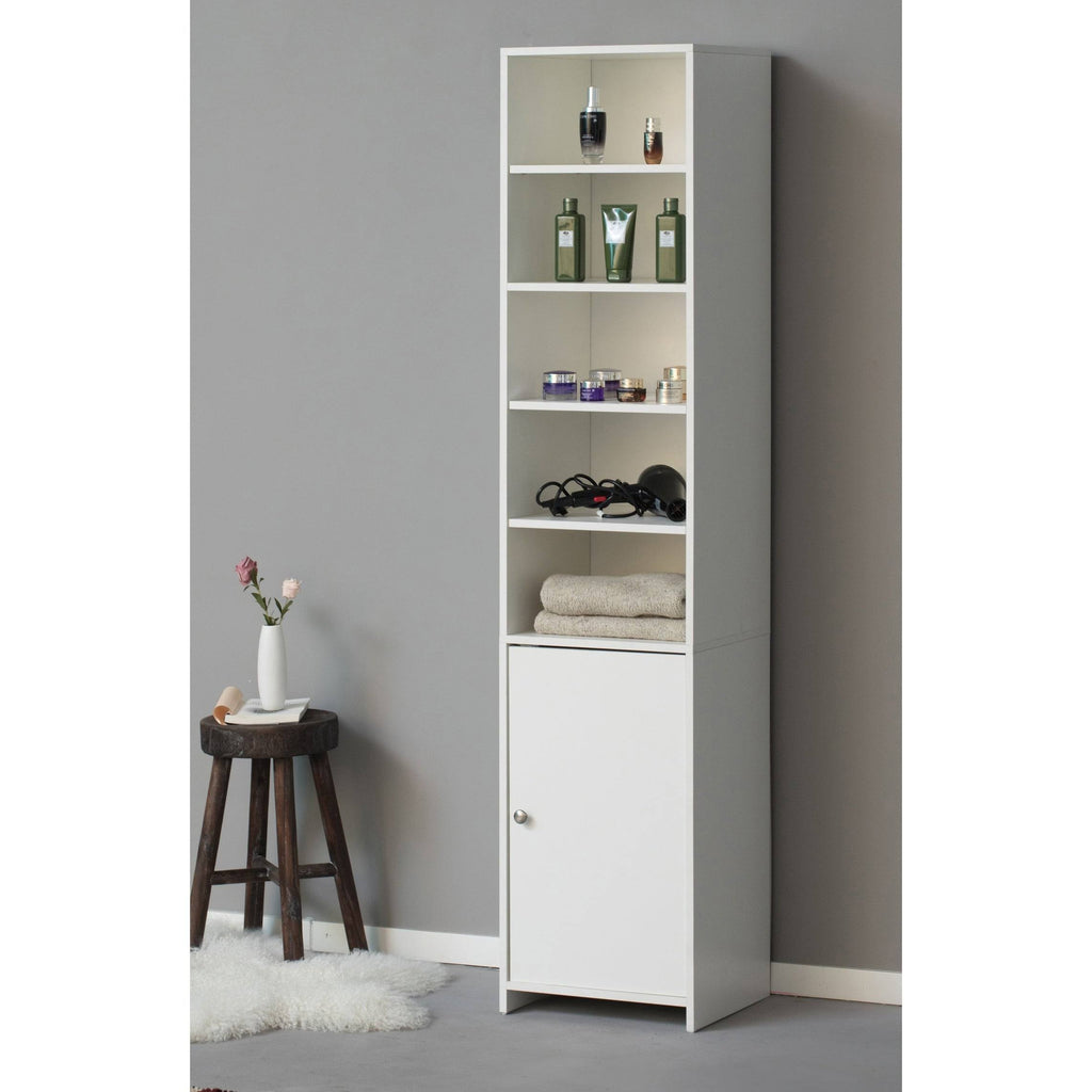 White Tall Freestanding Bathroom Storage Cabinet U1370