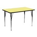 Yellow Rectangular Thermal Laminate Activity Table J46191