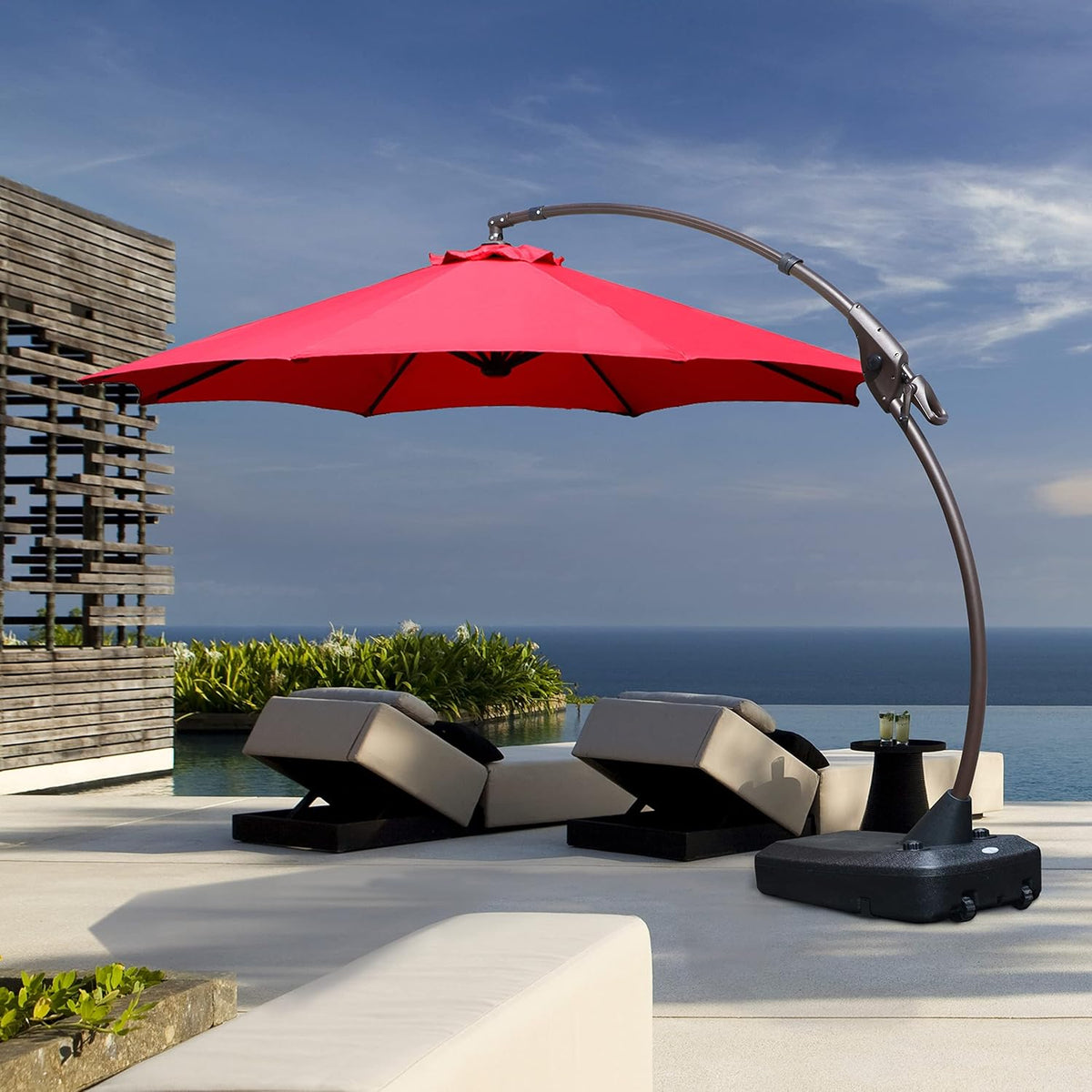 11 FT Aluminum Offset Cantilever Umbrella with Base X804