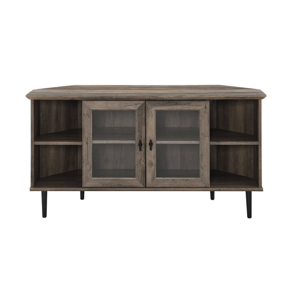 48-Inch Glass Door Corner TV Console J18685