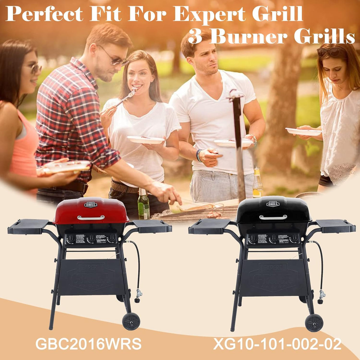 3-PACK Grill Heat Plates and Burner Tubes T134345