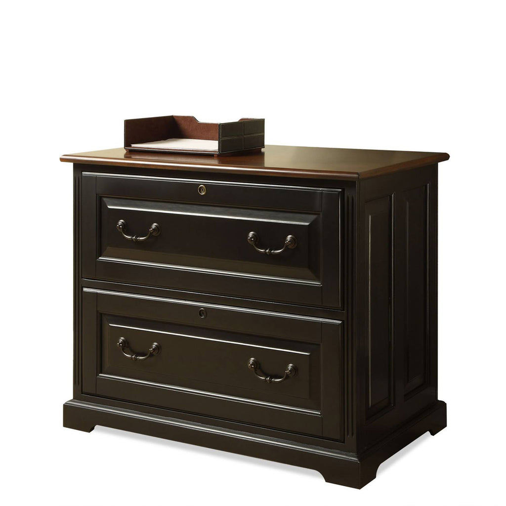 Black 2-Drawer Lateral File Cabinet P9837