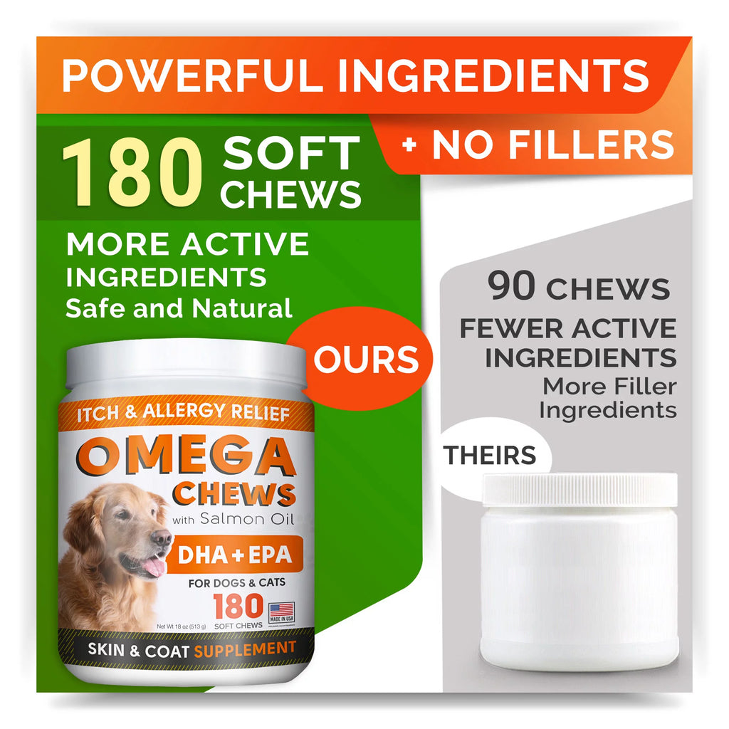 180 Chews Fish Oil Omega 3 Dog Treats R41717