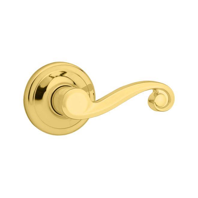 Bright Brass Left Hand Double Cylinder Handleset Trim Q716