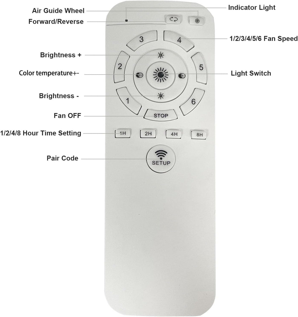 23" Ceiling Fan with Lights, Acrylic LED Ceiling Fan with Remote Control White F748