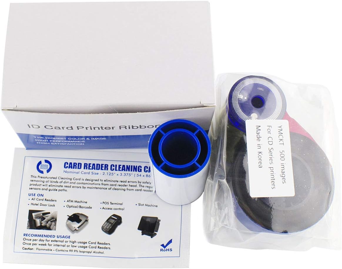 Color Ribbon Kit for Card Printer, YMCKT 500 Images P59161