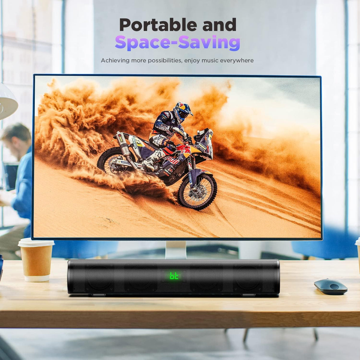 16-inch Portable Soundbar with Bluetooth D670417
