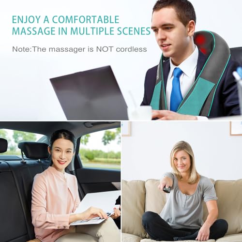 Shiatsu Back and Neck Massager with Heat, Electric Massage Pillow V70049