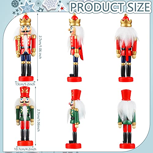 12 Pcs Small Wooden Nutcracker Ornament G867