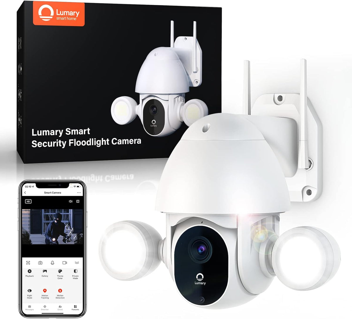 2K 3MP WiFi Security Flood Light Camera L912725