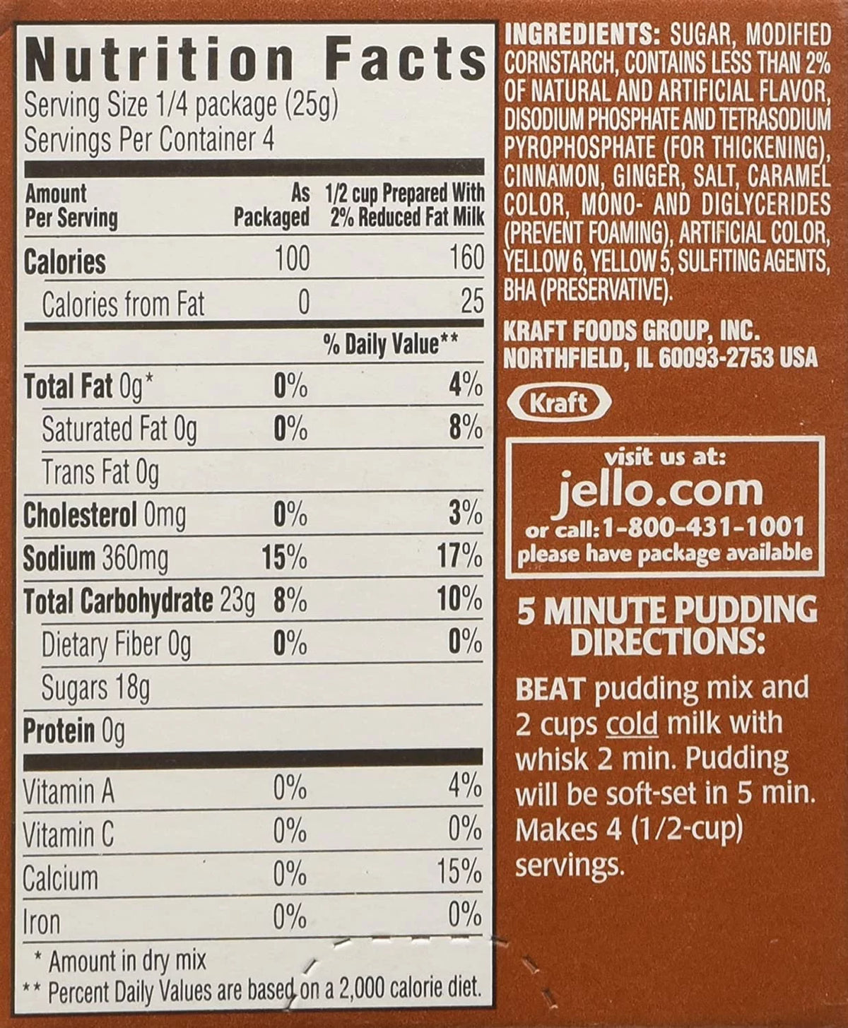 Pumpkin Instant Pudding & Pie Filling, 3.4-ounce Boxes (Pack of 8) S57540