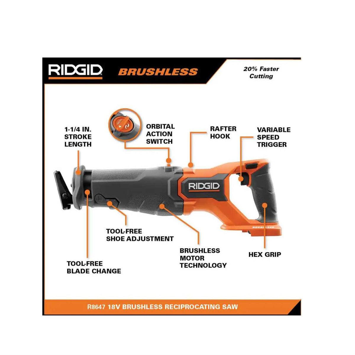 18V Brushless Cordless 2-Tool Combo Kit with Reciprocating Saw and Multi-Tool L231