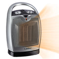 12" 1500W Oscillating Ceramic Tabletop Space Heater, Gray Q297