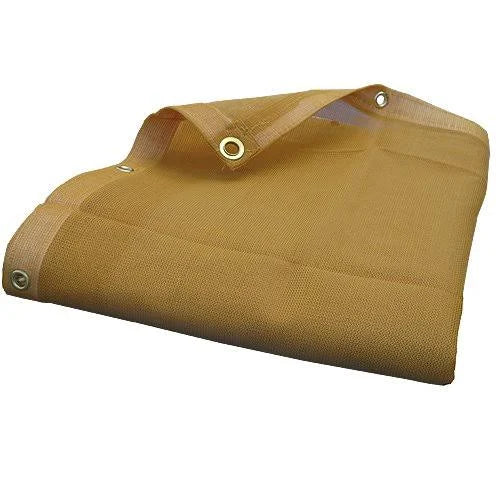 Beige Tan Heavy Duty Mesh Tarp Sun Shade X5294