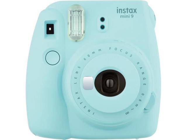 Ice Blue Instant Film Camera with 100 Pcs Film V237