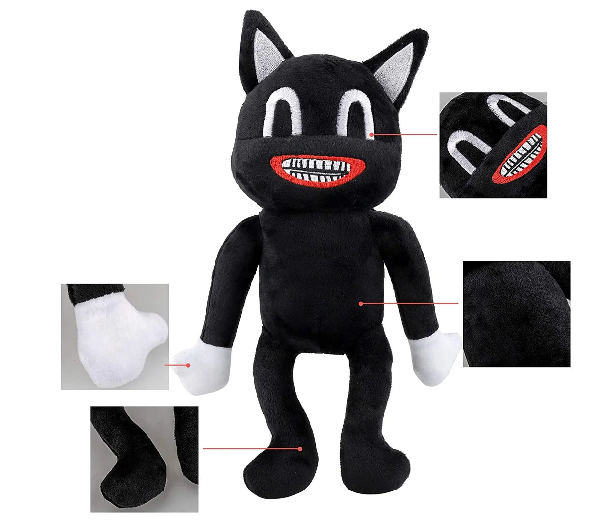 Black Cartoon Cat Plush Toy 9 Inches B52982