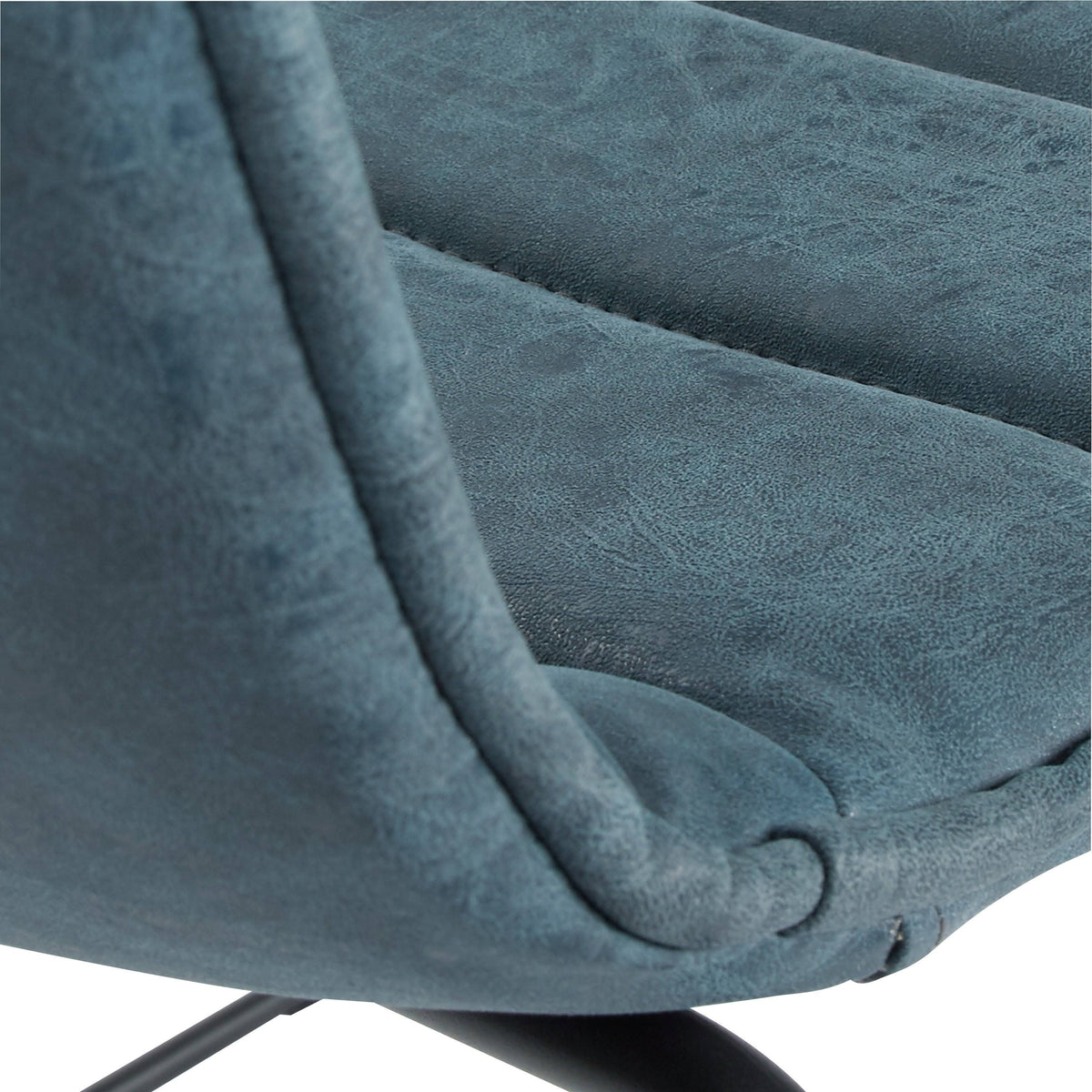 Navy Faux Leather Chair with Black Base (2-Pack) J2090
