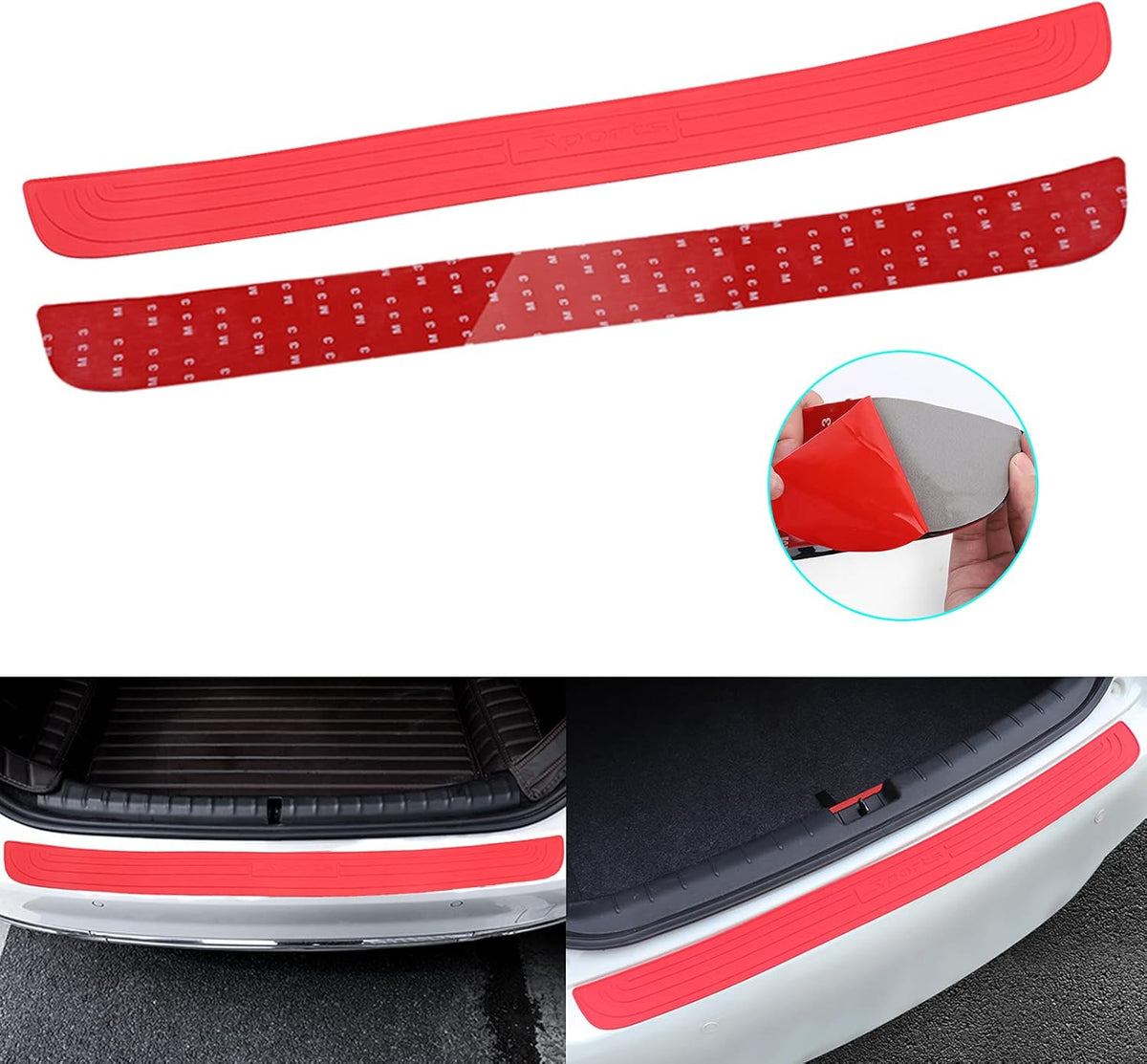Black Rubber Trunk Door Entry Guard Car Accessory X152561