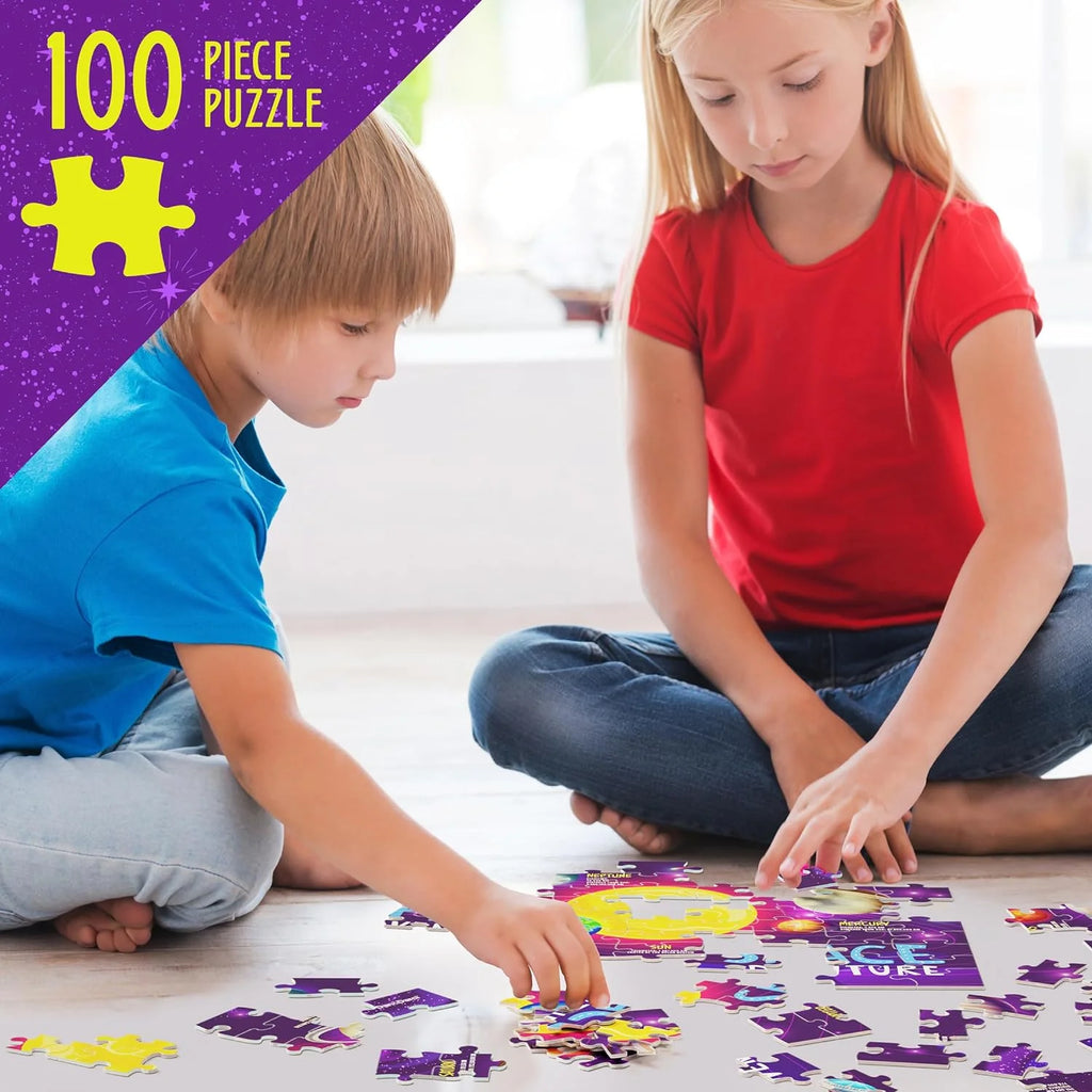 Glow in The Dark 100 Piece Galaxy Puzzle for Kids F546