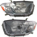 Driver and Passenger Side Headlight Assembly for 2008-2010 Toyota Highlander Z293
