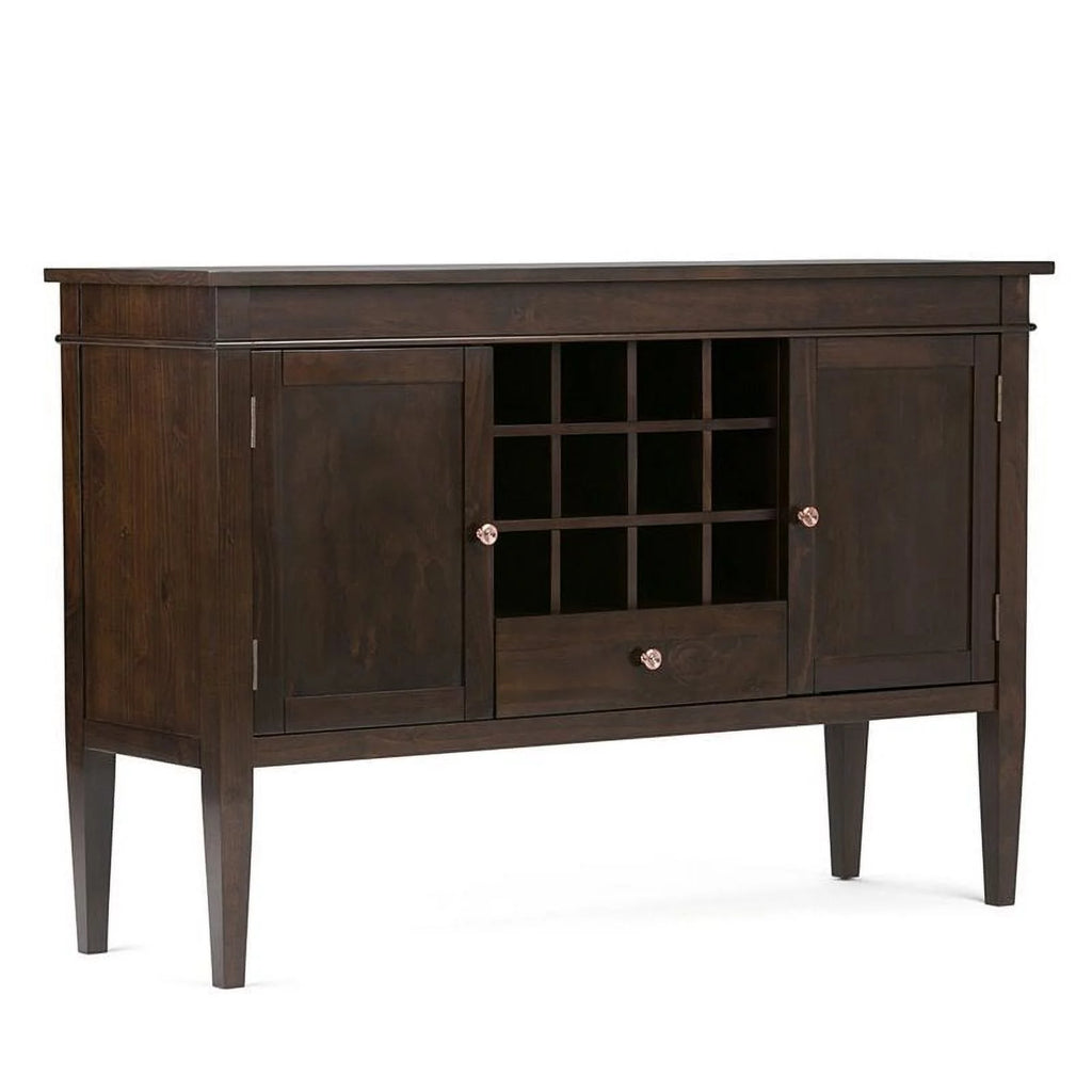 Brown Wood Sideboard Buffet Credenza and Wine Rack A282336
