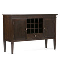Brown Wood Sideboard Buffet Credenza and Wine Rack A282336