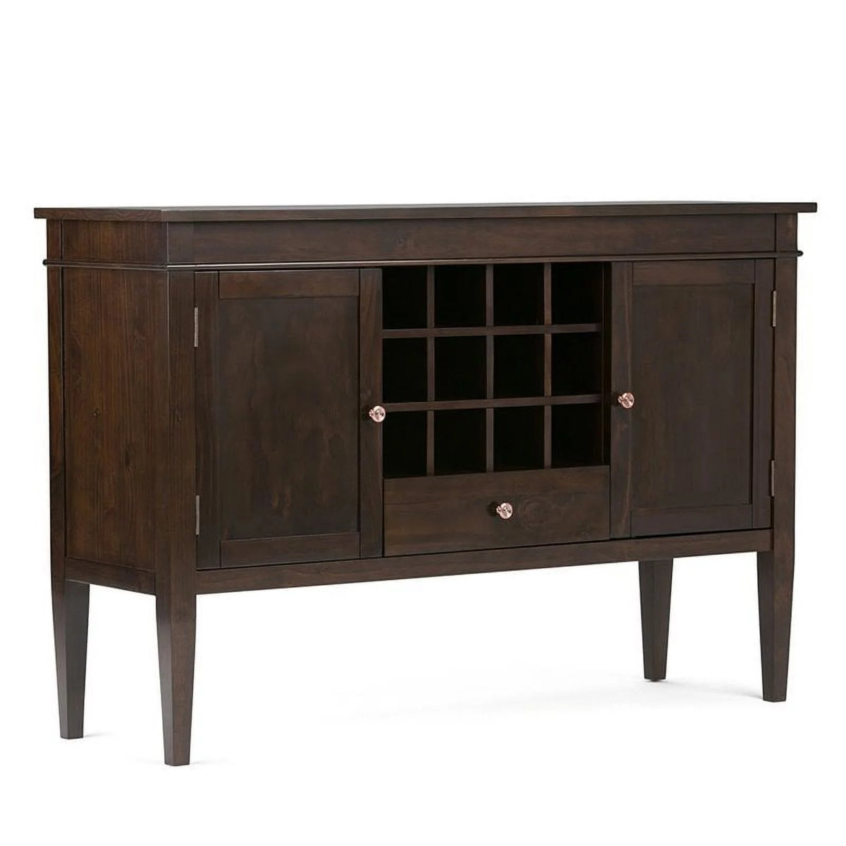 Brown Wood Sideboard Buffet Credenza and Wine Rack A282336