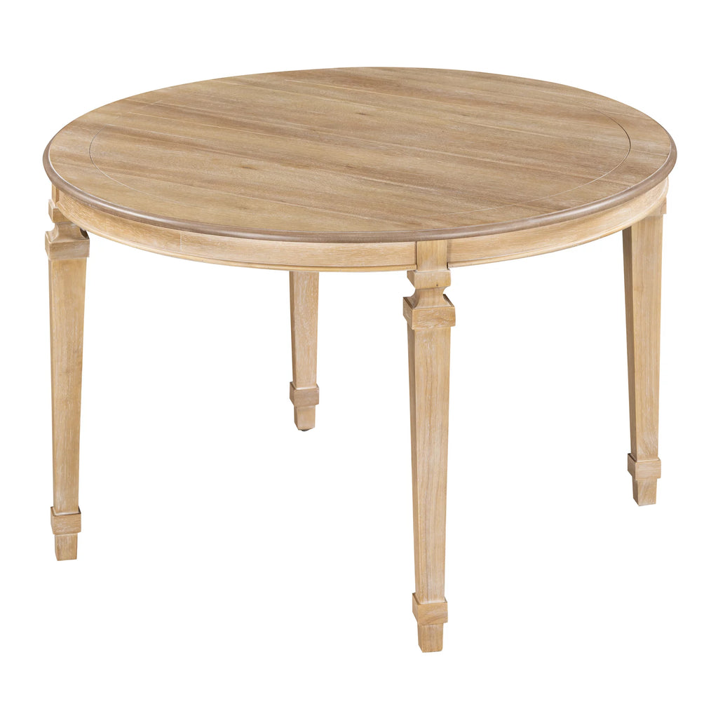 Round Dining Table Set for 4, 5-Piece Solid Wood M655110