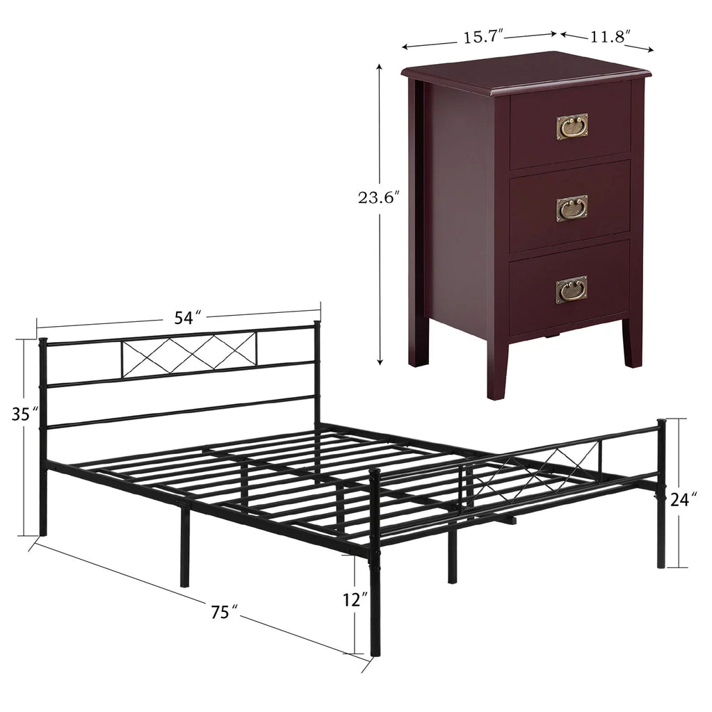 3-Piece Full Size Bedroom Set K312