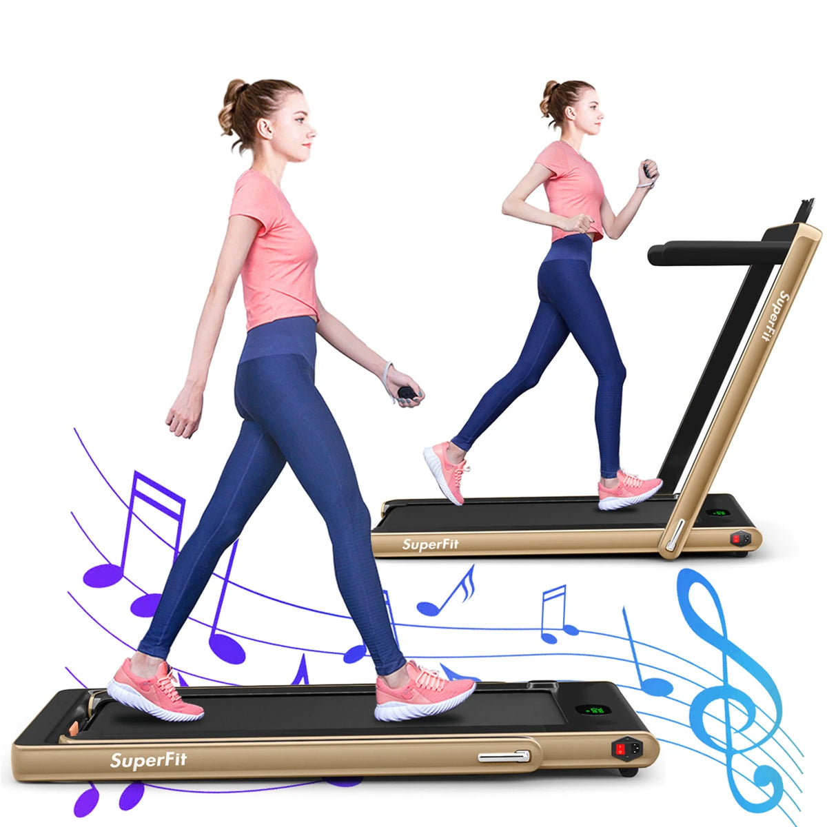 Folding Motorized Electric Treadmill W565