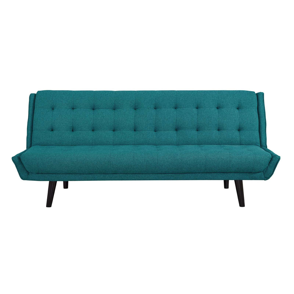 Teal Tufted Convertible Fabric Sofa Bed Z5273