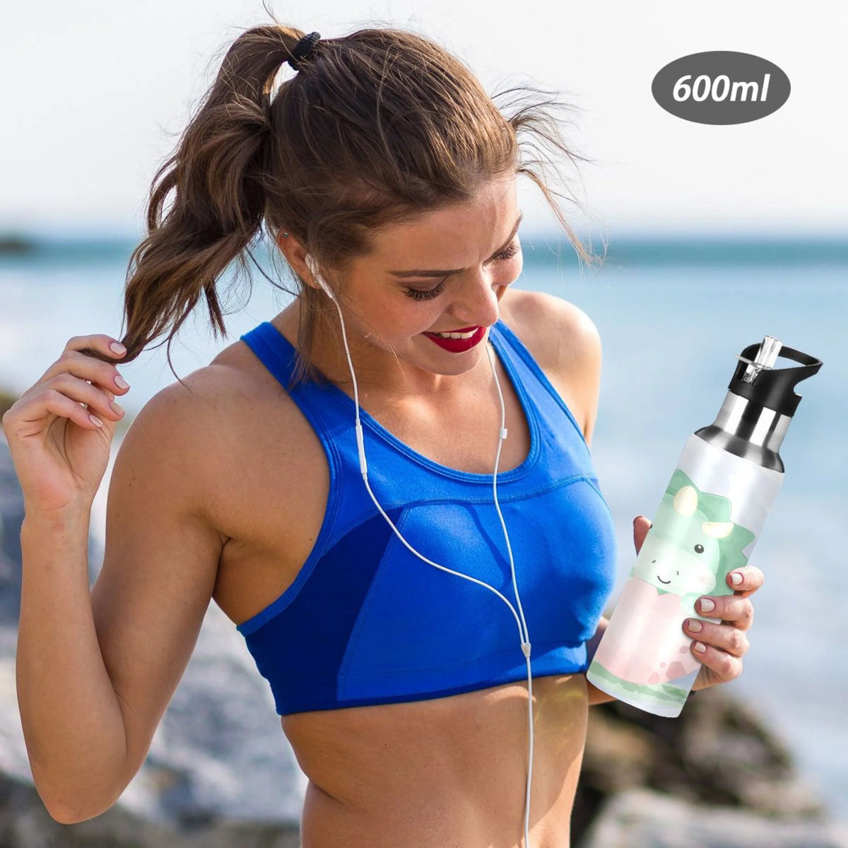 Stainless Steel Insulated Water Bottle with Straw Lid K1344