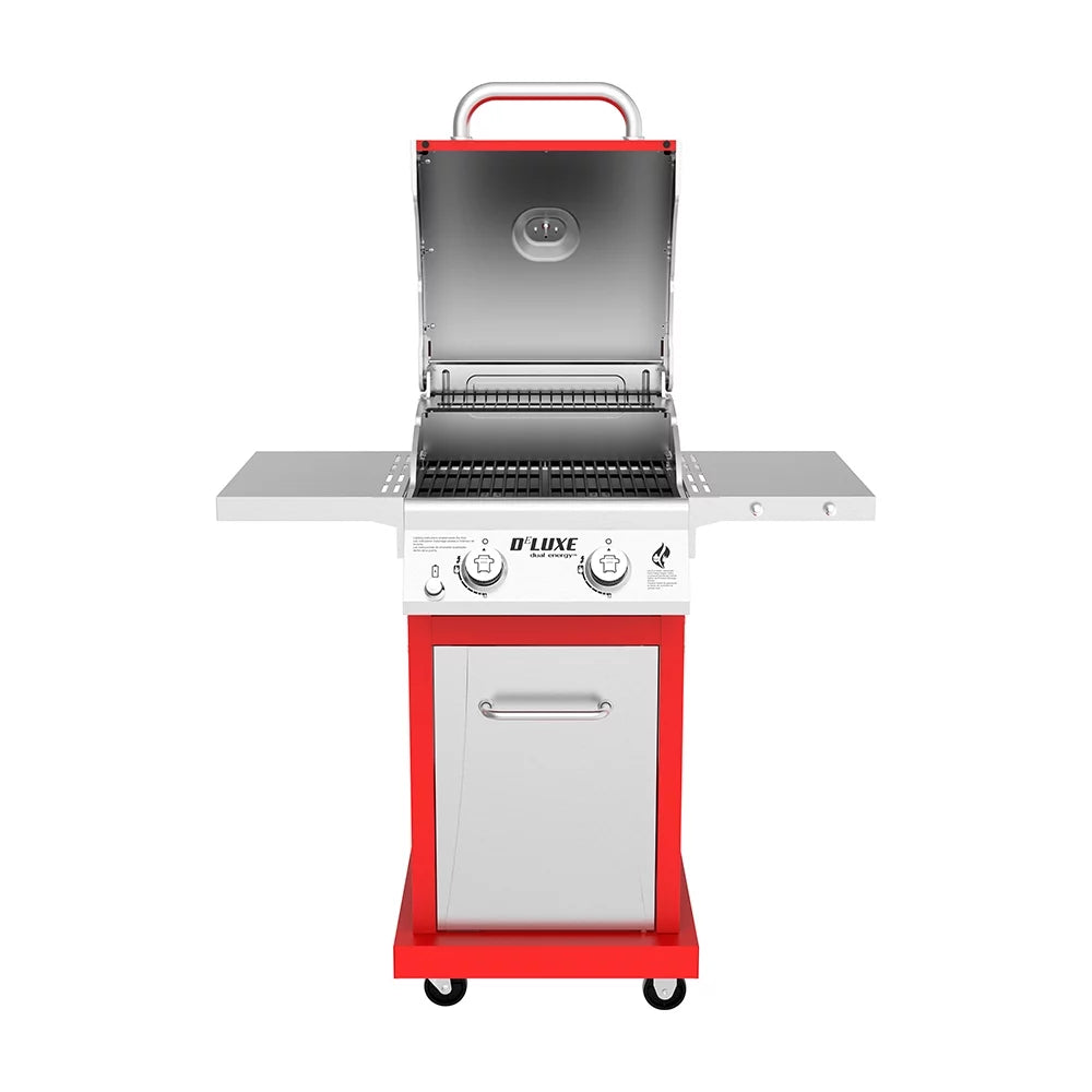 2-Burner Propane Gas Grill with 2 Foldable Shelves E11578