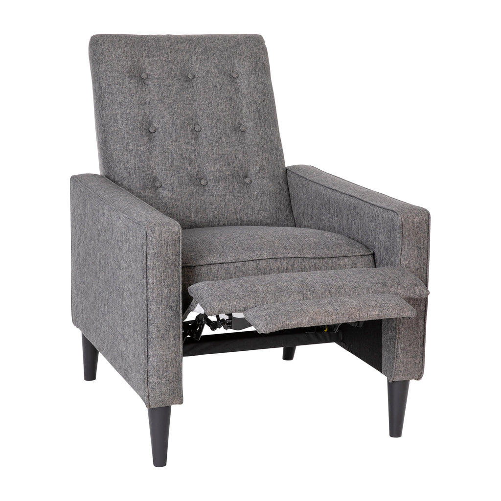 Gray Fabric Push Back Recliner E552118