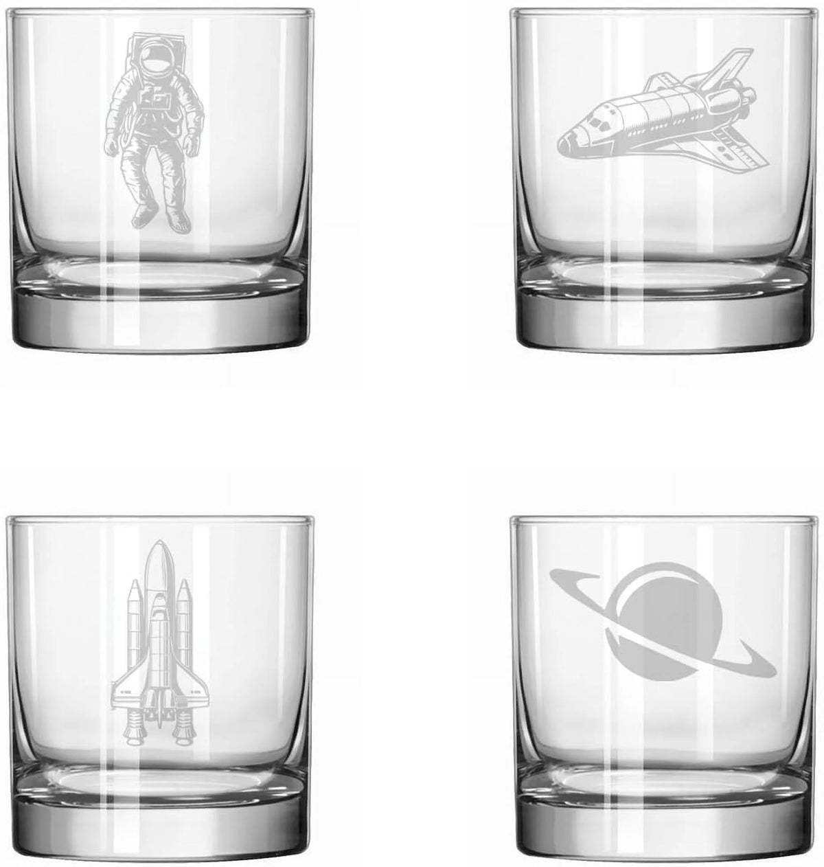 Set of 4 Glass 11 oz Rocks Whiskey Old Fashioned O633911