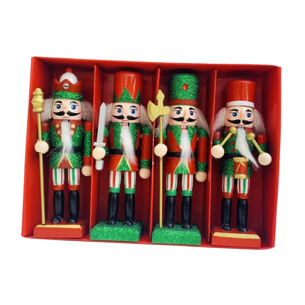4Pcs Nutcracker Figurine Doll Ornament Toy Y859412