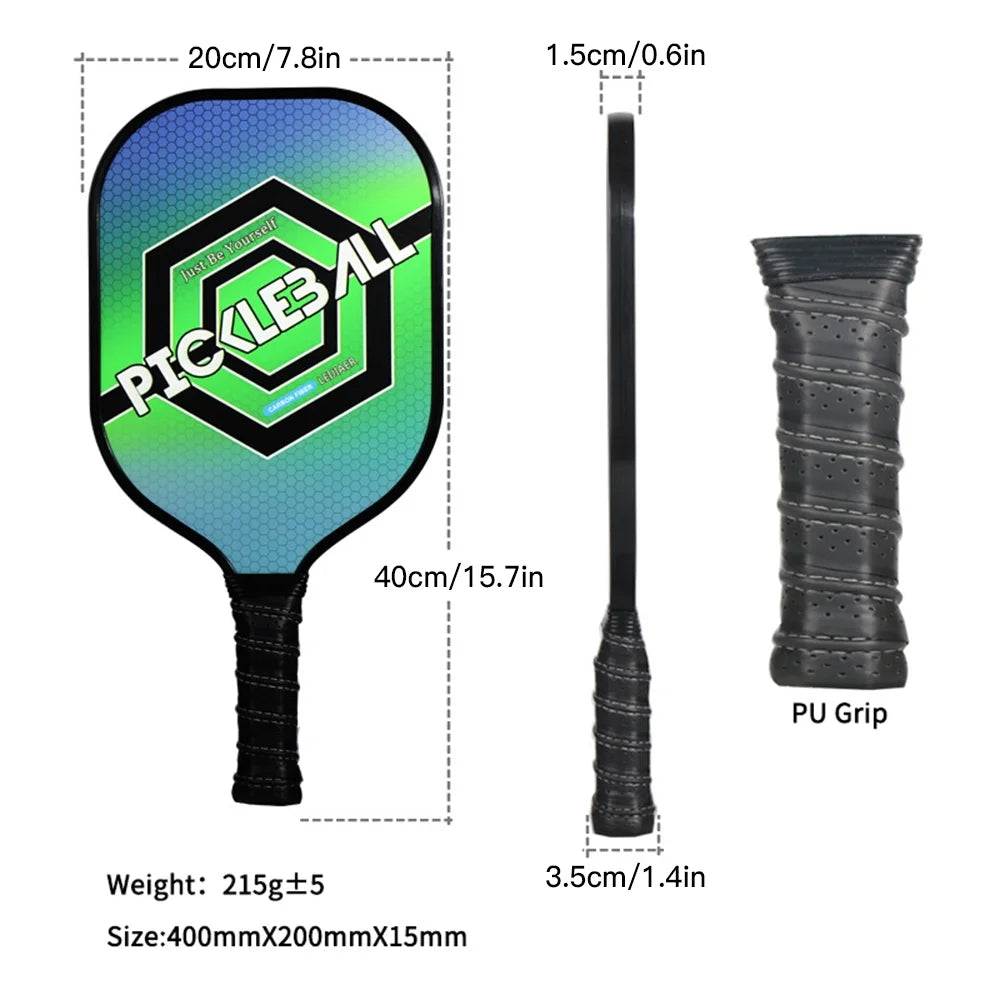 Carbon Fiber Pickleball Paddle Set with 2 Balls R935013