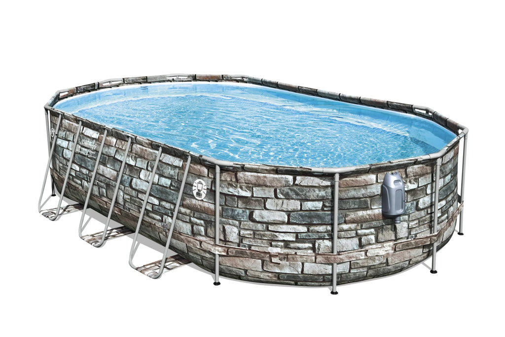 20' Power Steel Oval Above Ground Pool Z636074