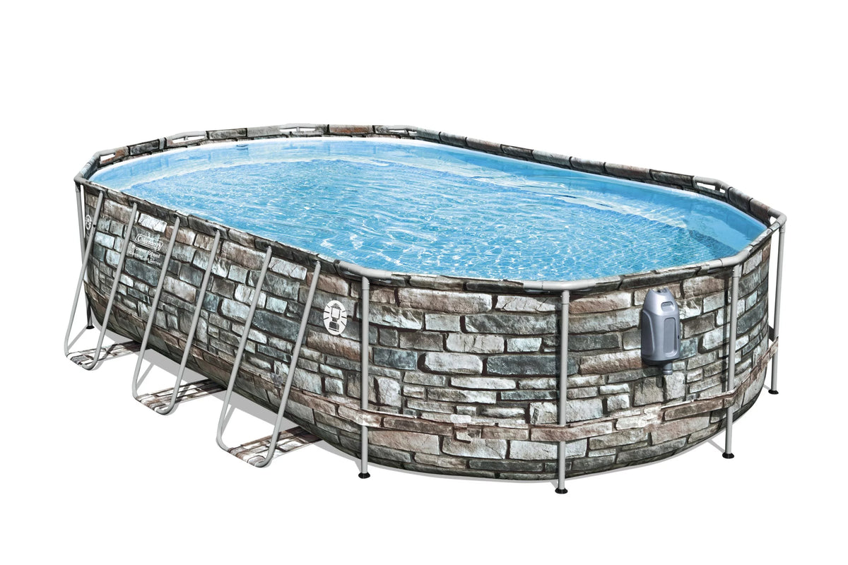 20' Power Steel Oval Above Ground Pool Z636074
