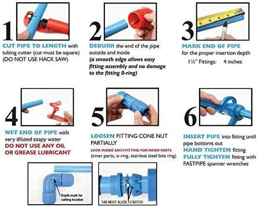 3/4" Female NPT Adapter for Fast Pipe Tubing W39122