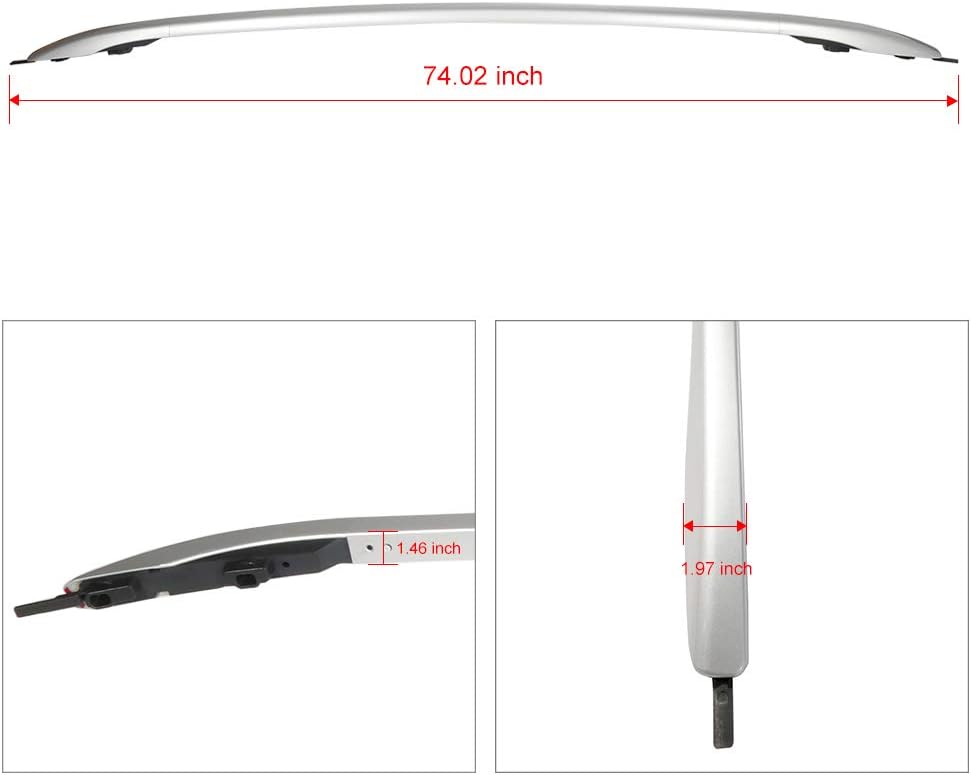 Silver Roof Side Rails Cargo Carrier G731