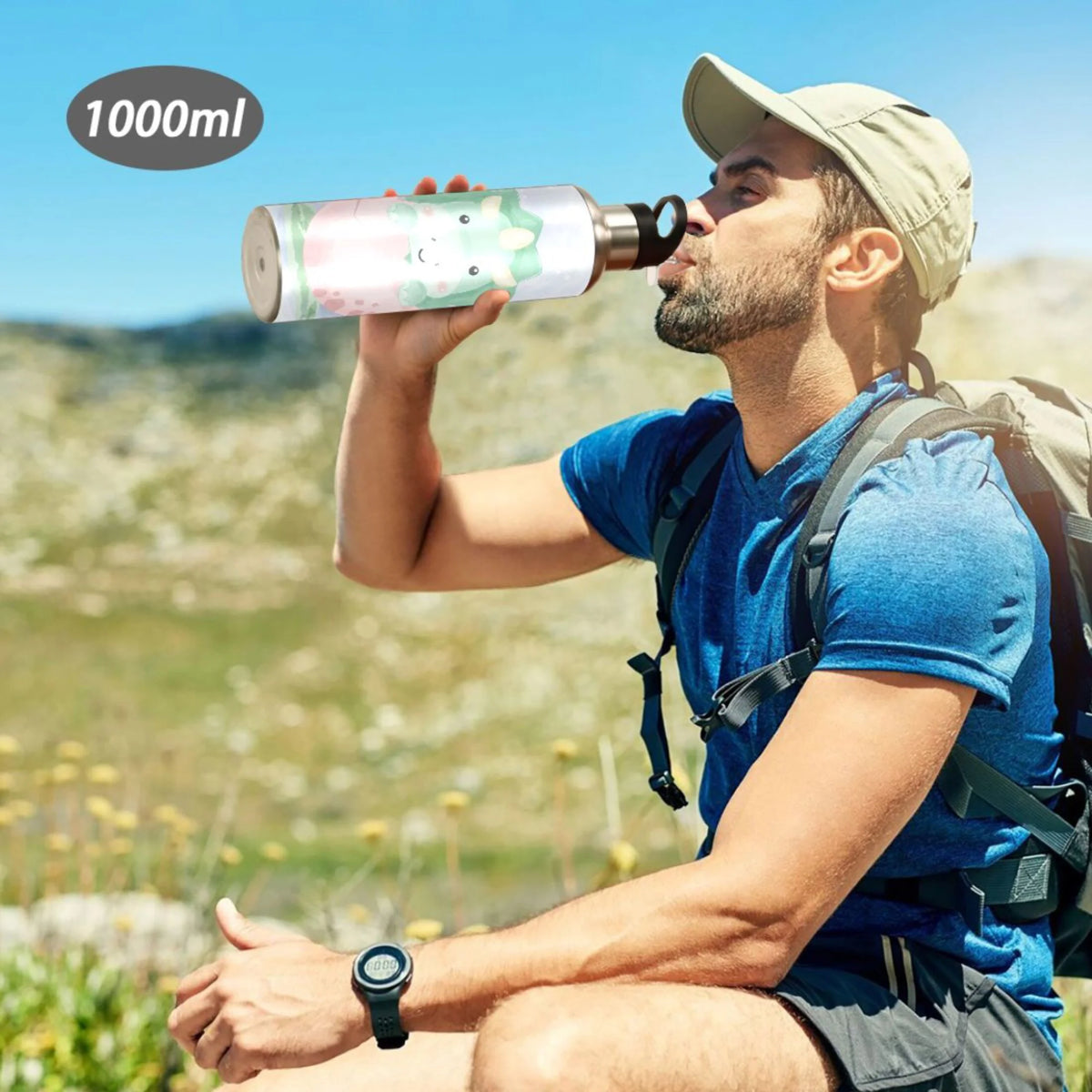 Stainless Steel Insulated Water Bottle with Straw Lid K1344