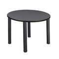 36" Round Breakroom Table Grey Black I5113