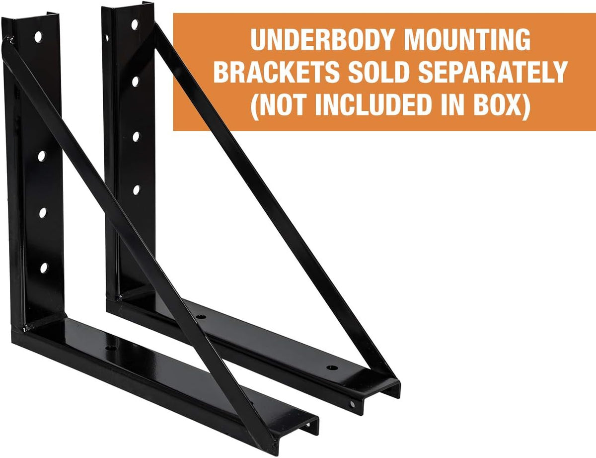 Black Steel Underbody Truck Box with T-Handle Latch, 18 x 18 x 36 Inch I813407