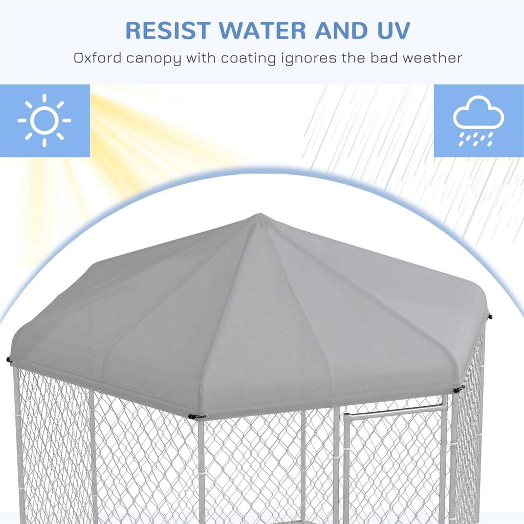 Large Outdoor Dog Kennel with Waterproof Roof Y836