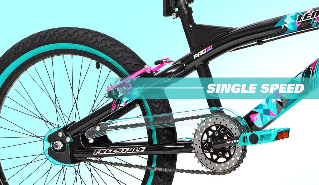 20 Girl's Black Aqua Bicycles U4440