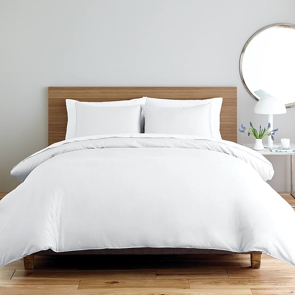 Bright White 3-Piece King Duvet Cover Set J323
